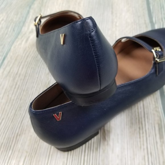 New VIONIC leather navy Mary Jane flats - Picture 7 of 8